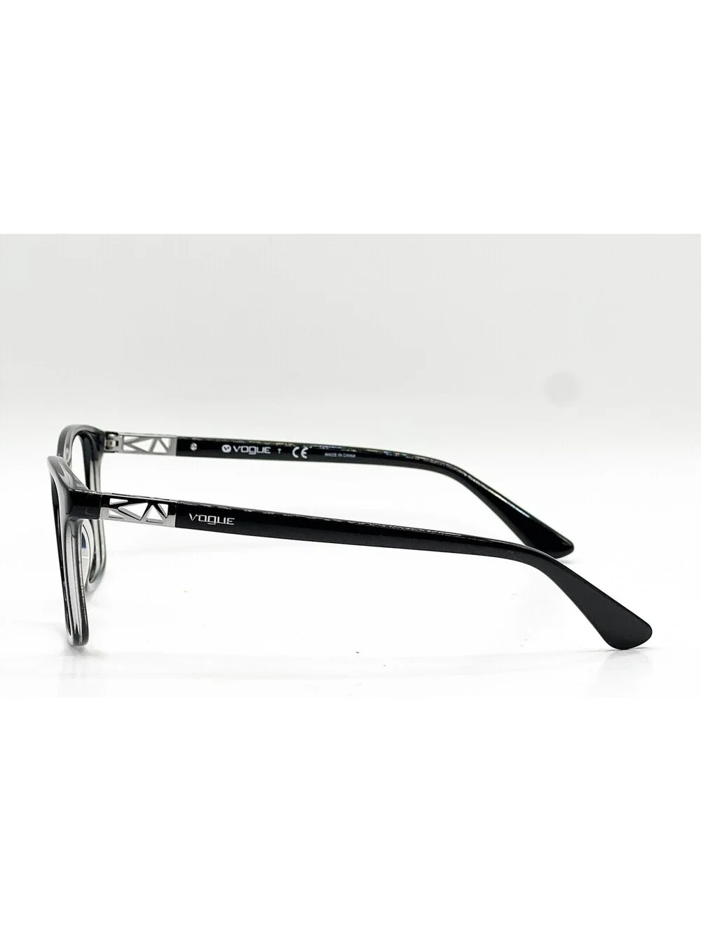 Vogue VO 5028 2385 Top Black/Dark Grey Transparent Eyeglass Frames 53-17